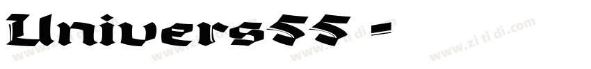 Univers55 字体转换